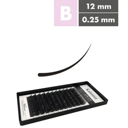 Kalentin Extensiones De Pestañas Clásicas Curva B 0,25 12mm